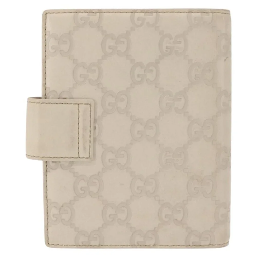 GUCCI GG Canvas Guccissima Day Planner Cover Leather White